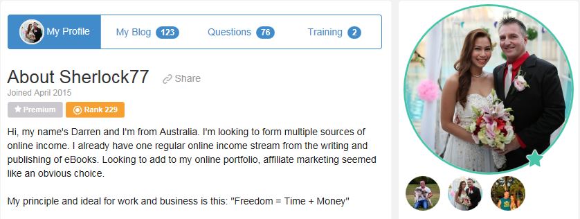 My Wealthy Affiliate Profile