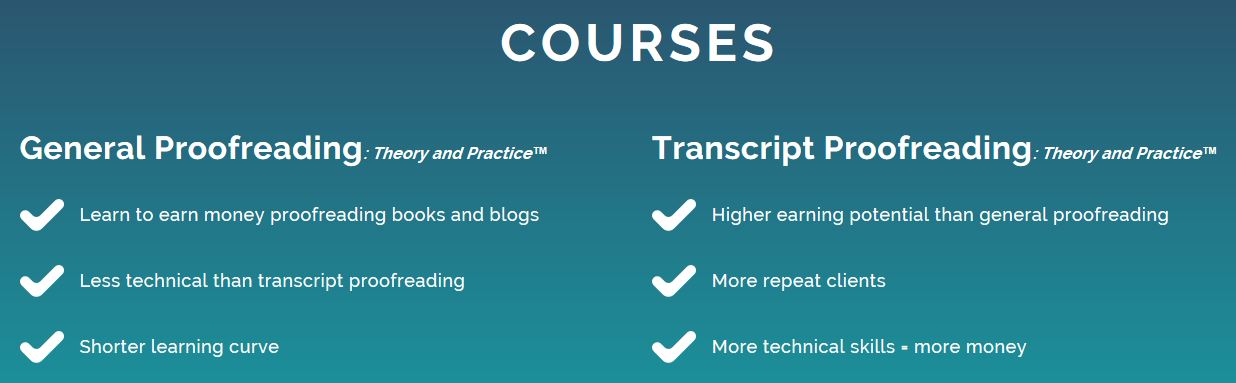 Proofread Anywhere Courses