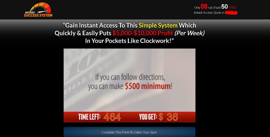 Instant Success System Is a Scam